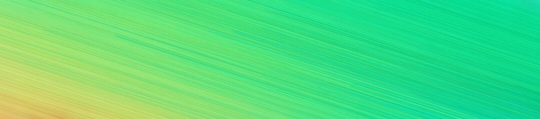 wide banner graphic with diagonal line design and medium sea green, medium spring green and pastel green colors and space for text or image