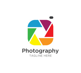 photography logo concept vector design template