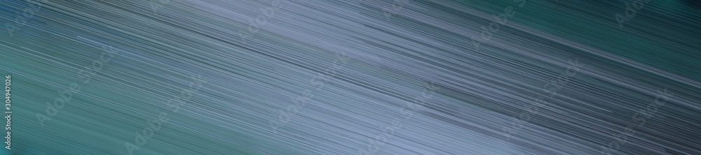 Poster wide banner background with diagonal line design and teal blue, very dark blue and dark gray colors 