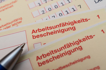 Arbeitsunfähigkeitsbescheinigung vom Facharzt