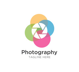 photography logo concept vector design template