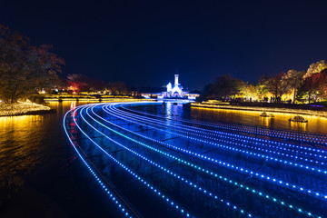 Nabana No Sato 2019-2020 (Oct 19 - May 6) is one of the most popular illumination events in Japan during winter. Over 8 million LED lights are used, Nagoya, Japan. © pjjaruwan