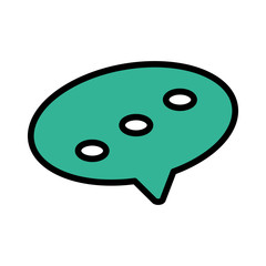 speech bubble on white background