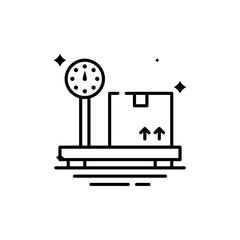 Platform Scale Vector Line Icon