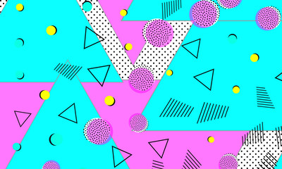 Pink Artwork. Turquoise Simple Design