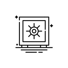 Locker Vector Line Icon