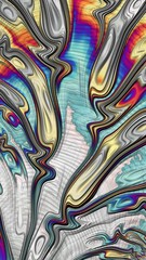 Artfully 3D rendering fractal, fanciful abstract illustration and colorful designed pattern