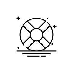 Lifering Vector Line Icon