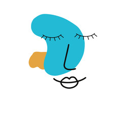 Hand drawn various shapes and doodle objects. Abstract contemporary modern trendy vector illustration.  pattern is isolated