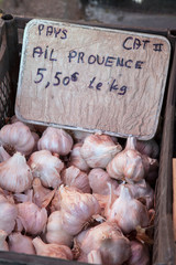 Fresh Garlic On Farmers Market In South Of France