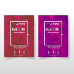 Design poster Bundle event cover with gradient liquid for event music, party, DJ, club and Dance
