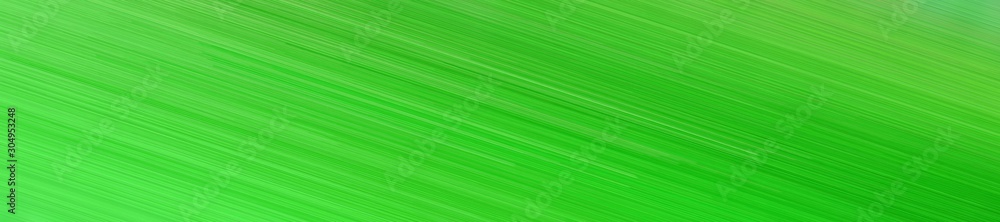 Poster wide banner graphic with diagonal line texture and lime green, forest green and moderate green color