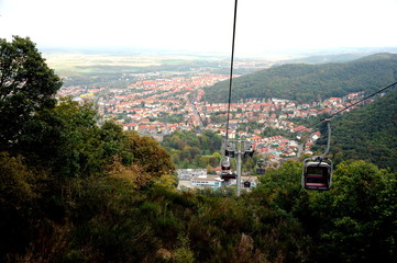 Blick auf Thale vom Sessellift