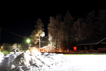 Winter nights in the village.