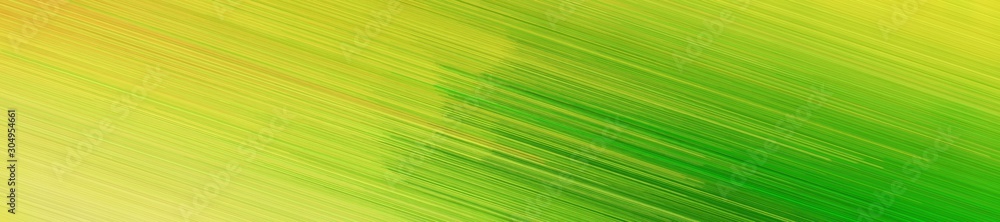 Poster wide header graphic with diagonal line design and yellow green, forest green and dark green colors and space for text or image