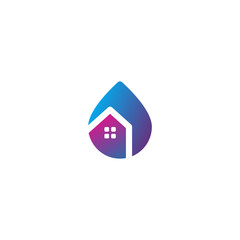 Home water logo design vectors
