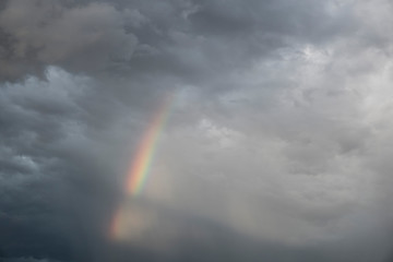 Obraz premium drak Sky clouds before rain rainbow