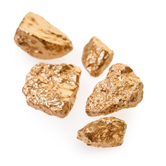 gold nuggets close-up