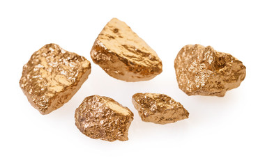 gold nuggets close-up