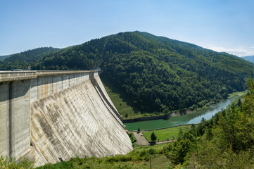 Bicaz-Stejaru Hydroelectric Power Station in Carpathian mountains, Romania
