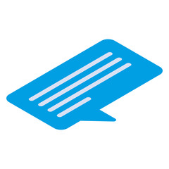 speech bubble on white background