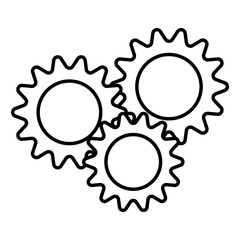 gearwheel tool in white background