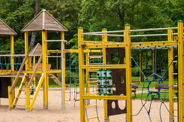 Fototapeta na wymiar Children playground in the park