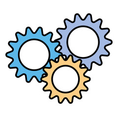 gearwheel tool in white background
