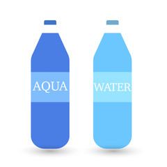 Bottle of water icon in flat