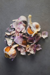 Garlic bulbs with cloves