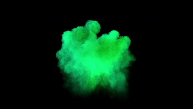 Colorized smoke spreads from the bottom up caused by burning small amounts of fuming material. Good for appearance of the objects. Separated on pure black background, contains alpha channel.