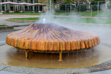 famous hot Kochbrunnen in Wiesbaden