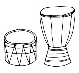 Set of Percussion Drum Instruments