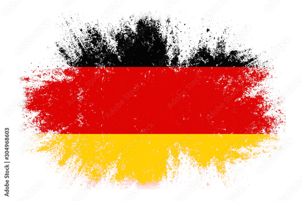 Poster flag of germany with texture. template for design