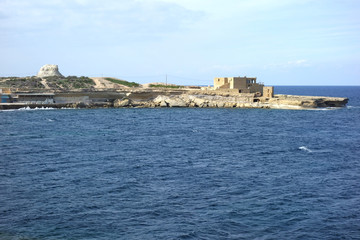 View of Marsalforn, a town on the north coast of Gozo, Malta, the second largest island of the...