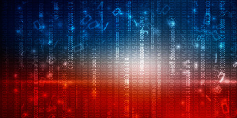 2d illustration Abstract futuristic electronic circuit technology background