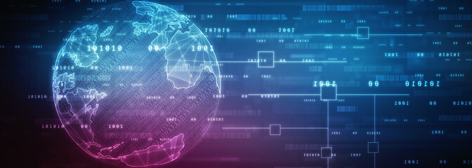 2d illustration world map abstract background