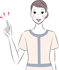 エステティシャン　指差し
