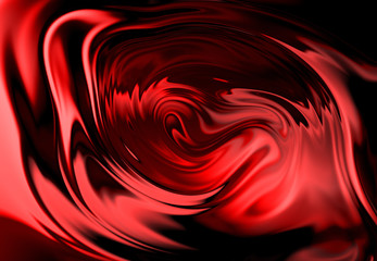 Abstract flowing water liquid curve line in bright red metallic color new trend graphic design glossy pattern cool background textures
