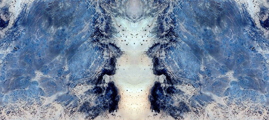 abstract symmetrical photograph of the deserts of Africa from the air, aerial view, abstract...