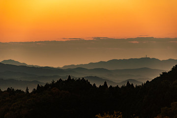 sunrise in mountains
