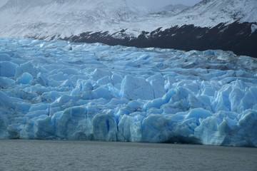 Blue ice from Glacier Grey at Patagonia Chile