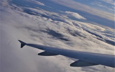 Fototapeta premium Flugzeugflügel