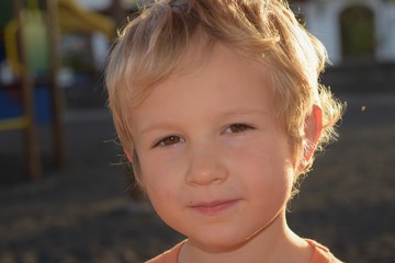 portrait of a blond boy