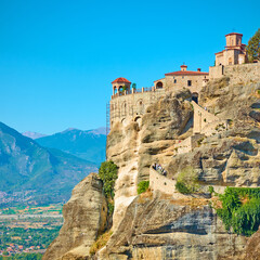 Fototapeta na wymiar Monastery of Varlaam in Meteora - Greek landmark