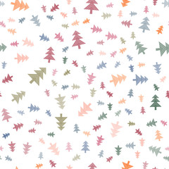 Obraz na płótnie Canvas vector seamless pattern of christmas tree abstract