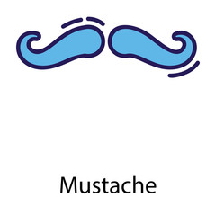 Mustache Flat Vector 