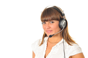 Online customer telephone woman operator