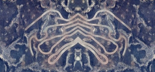 abstract symmetrical photograph of the deserts of Africa from the air, aerial view, abstract...