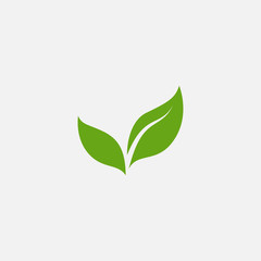Green leaf ecology nature element vector icon, Leaf Icon, green leaf ecology nature element vector